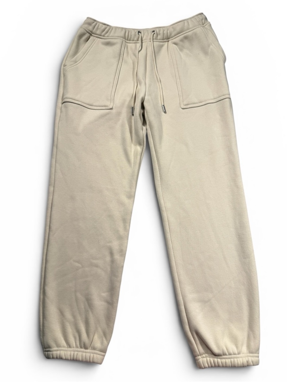 Banana Republic XS Knit Velour Cream Ivory Jogger Cozy Sweatpants Travel Lounge - Picture 1 of 9